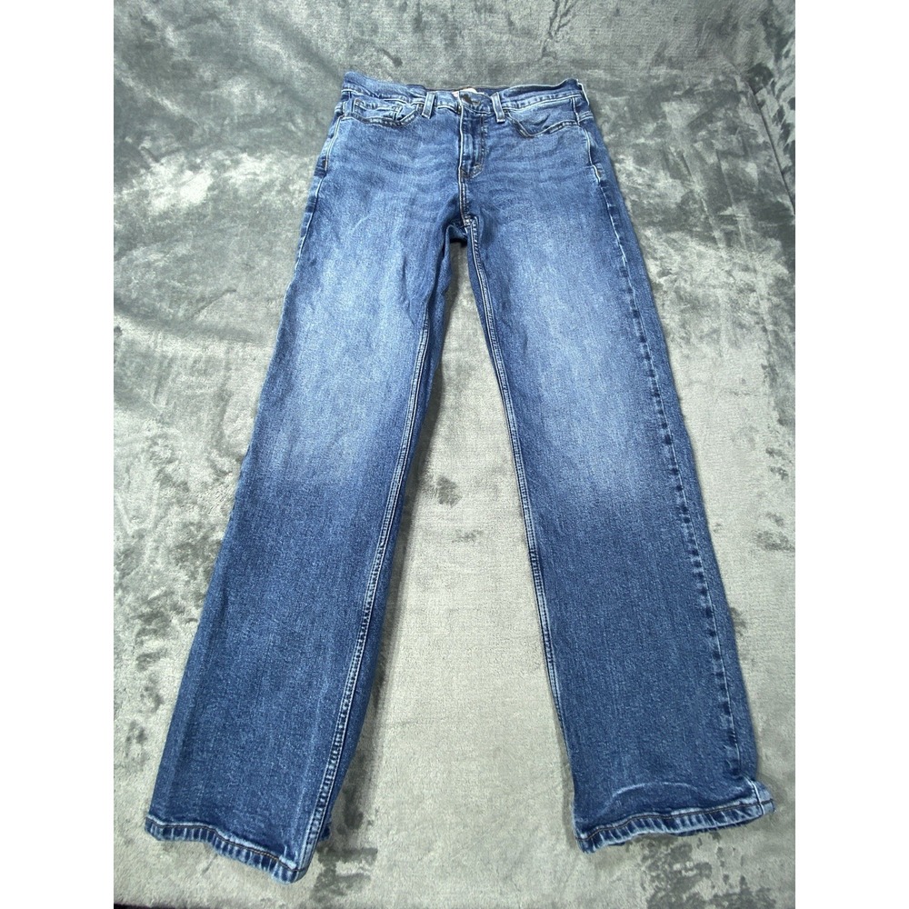 Levis Strauss Signature Jeans Fits 30x30 Loose Fit Blue Straight Leg Denim Pants